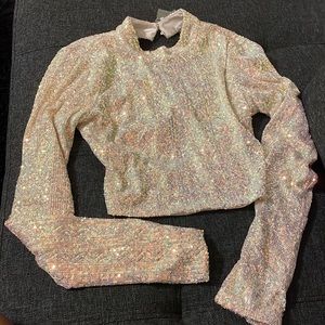 Sequins crop top